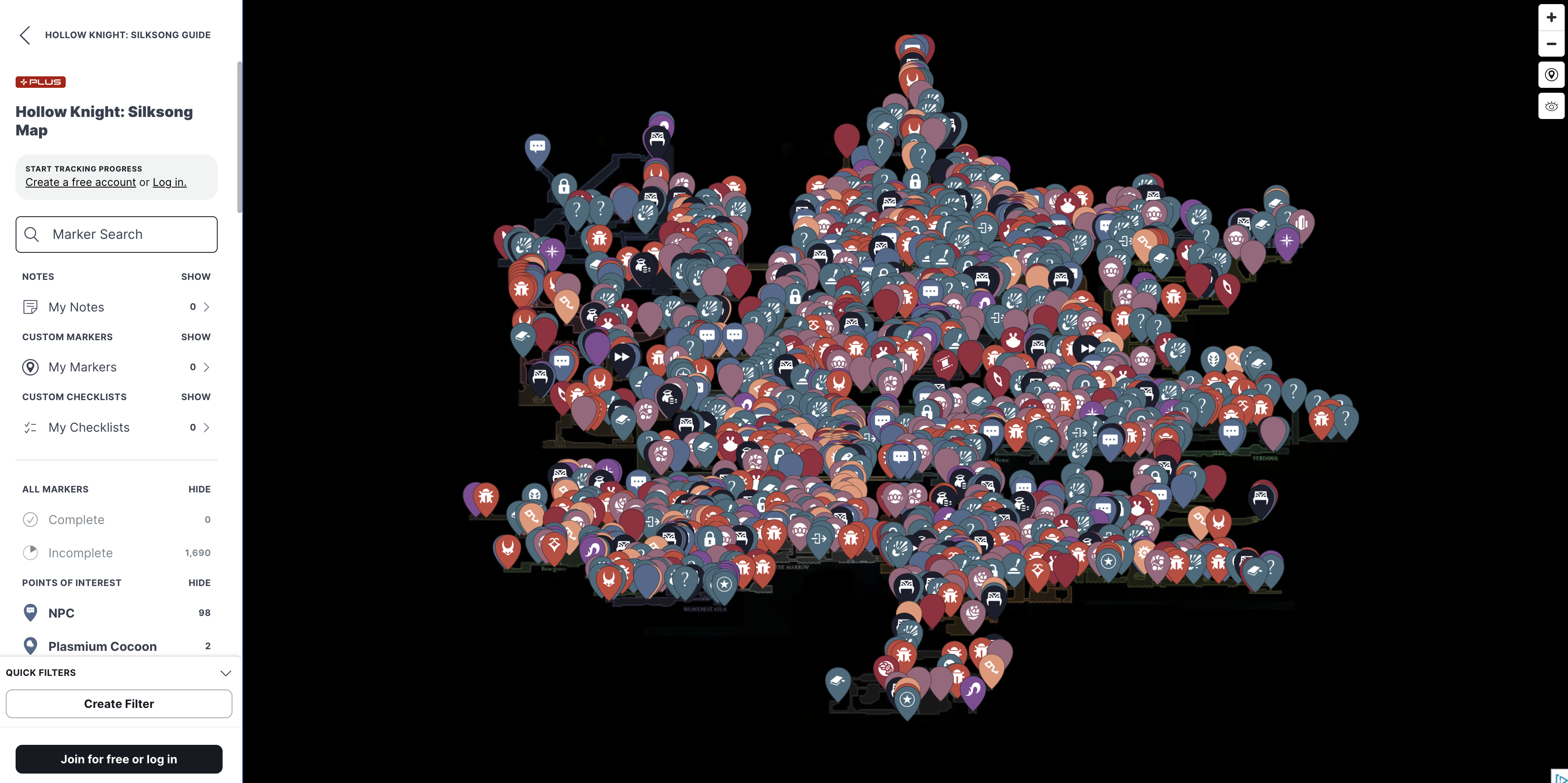 IGN Interactive Silksong Map - Pharloom
