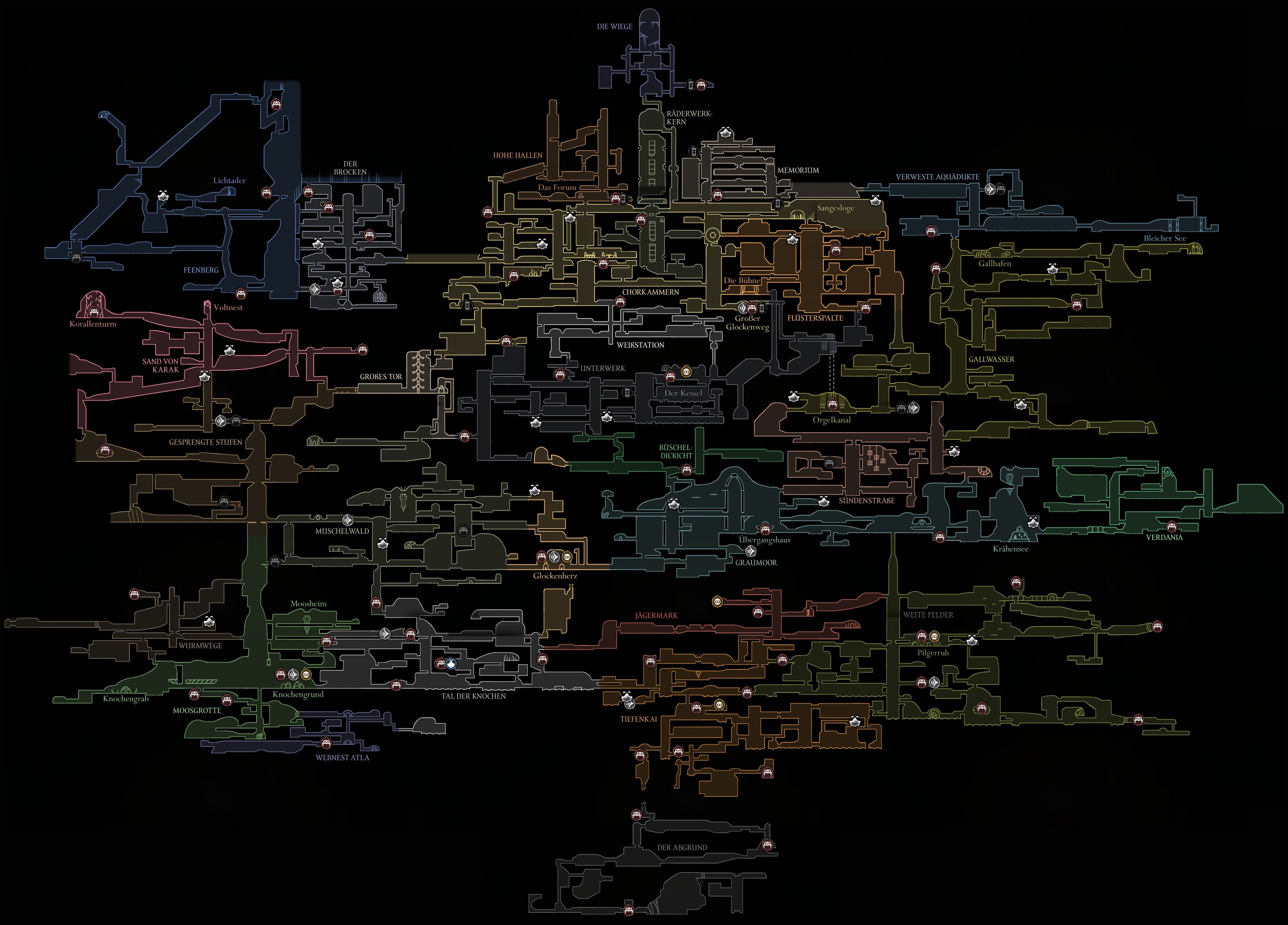 Full Hollow Knight: Silksong Static Map